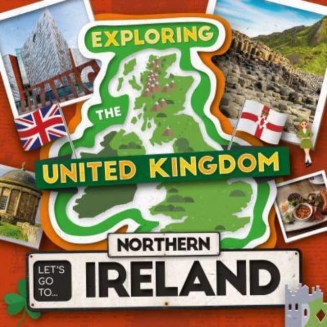 Book cover featuring a map of the UK, Northern Ireland text, and scenic photos.