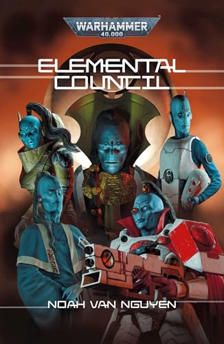 Book cover featuring five blue-skinned T'au characters from Warhammer 40,000 against a warm background.