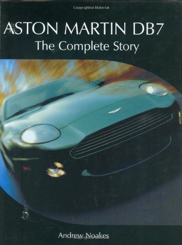 Book cover featuring a green Aston Martin DB7 car, front view.
