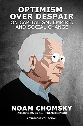 Book cover featuring a portrait of Noam Chomsky, with bold white text.