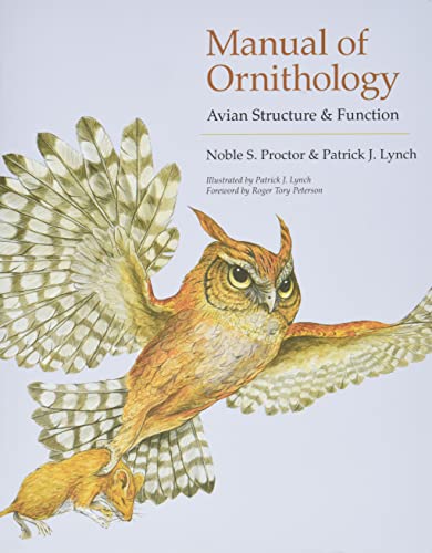 Book cover: "Manual of Ornithology" with an owl and mouse illustration.