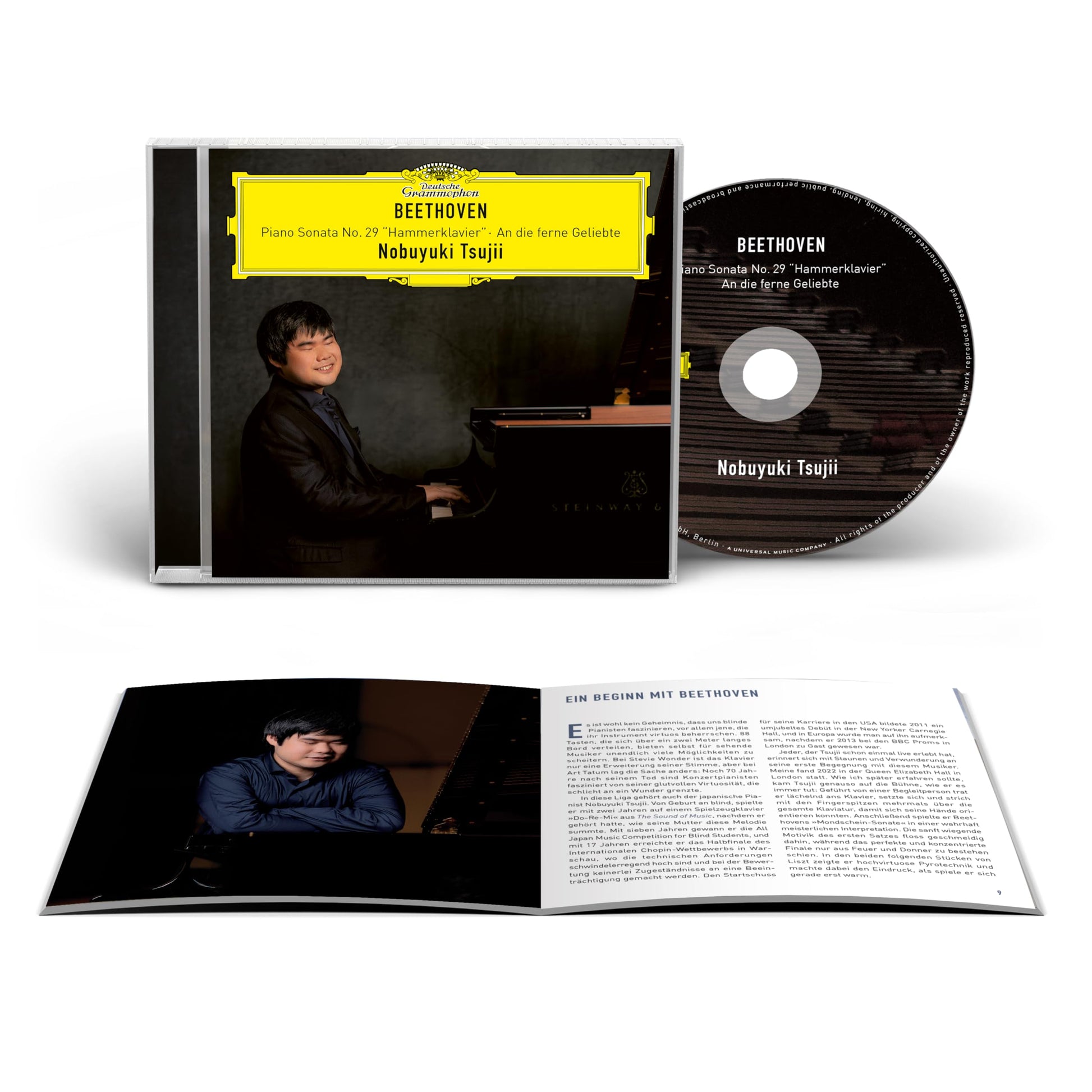 CD cover featuring pianist Nobuyuki Tsujii and Beethoven’s “Hammerklavier” sonata.