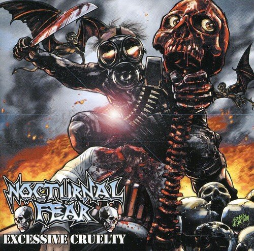 CD cover: skeletal figure with gas mask, holding weapons, skulls below.