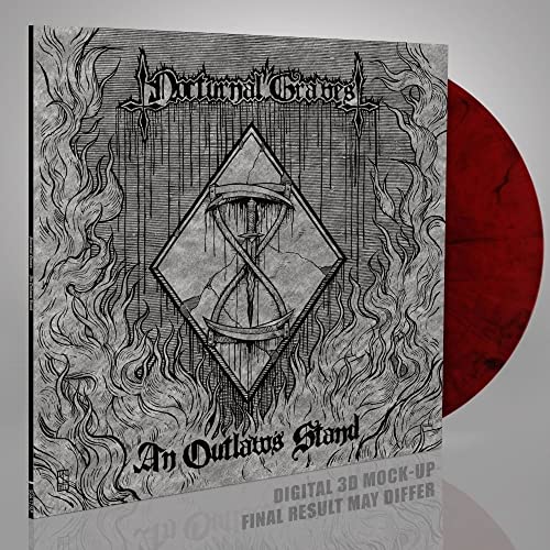 Nocturnal Graves vinyl record cover with hourglass design and red record.
