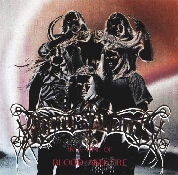 CD cover: dark figures with horns, ornate text, and a fiery background.