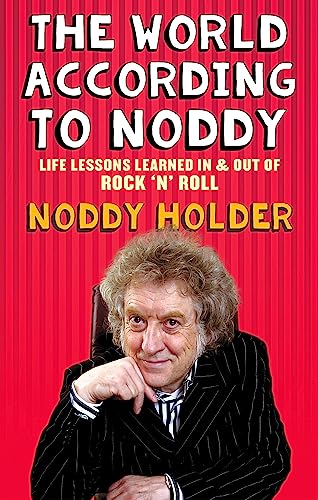 Book cover featuring Noddy Holder against a red striped background with white text.