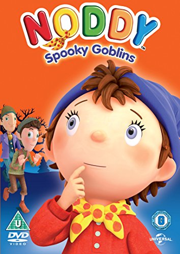 Noddy DVD cover featuring the character and spooky goblins in Toyland.