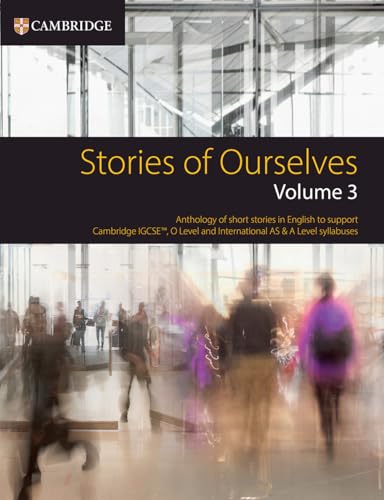 Textbook cover: “Stories of Ourselves Volume 3” with blurred city scene.
