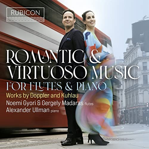 CD cover featuring two musicians in front of a red bus.