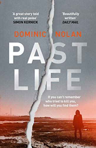 Book cover for “Past Life” with a torn paper effect and lone figure.