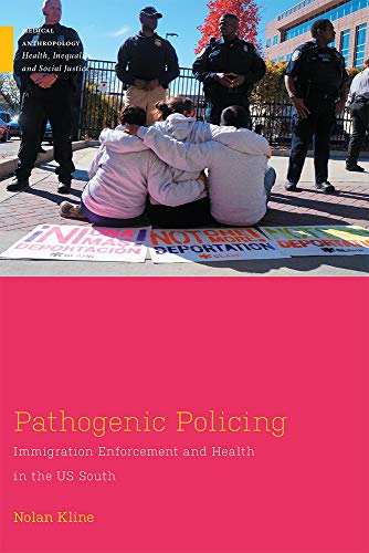 Book cover with protest image and title “Pathogenic Policing.”