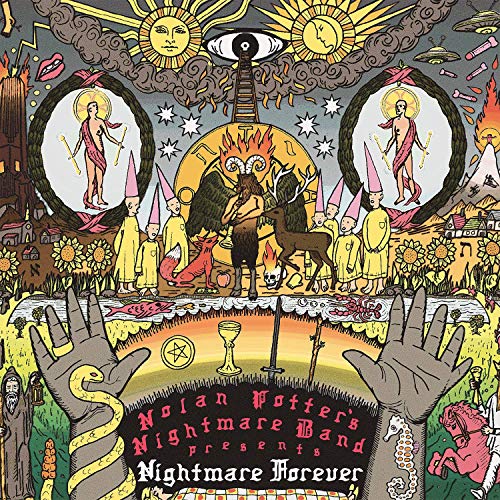 CD cover: surreal, colorful illustration with occult and religious imagery.