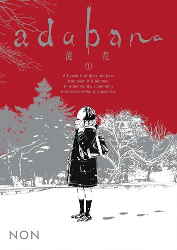 Manga cover: girl with backpack stands in a snowy, barren landscape.