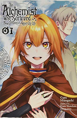 Manga cover featuring a young alchemist with orange hair and a cloaked figure.