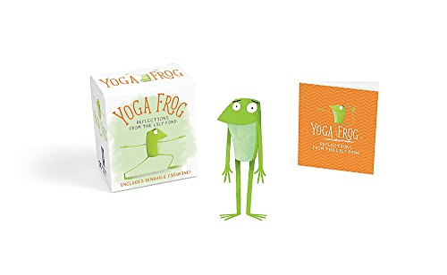 Yoga Frog" book and flashcard set with a green cartoon frog.