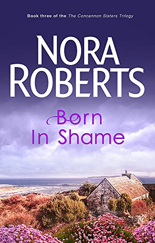 Book cover: coastal landscape with stone house, purple title text.