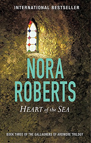 Book cover: "Heart of the Sea" by Nora Roberts, featuring a stained-glass window.