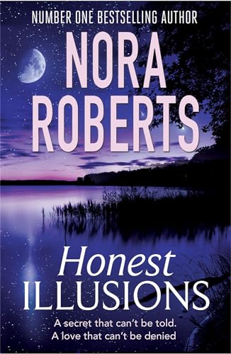Book cover for "Honest Illusions" by Nora Roberts, with a night landscape.