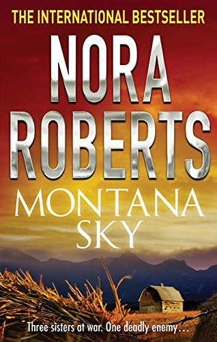 Book cover for "Montana Sky" by Nora Roberts, with a sunset landscape.