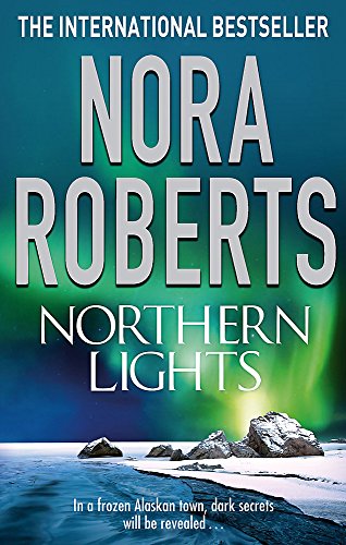 Book cover for "Northern Lights" by Nora Roberts, with aurora borealis imagery.