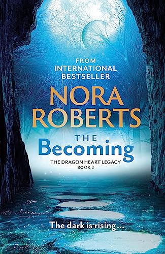 Book cover for “The Becoming” by Nora Roberts, featuring a moonlit forest.