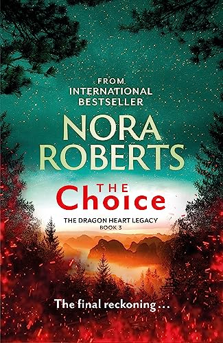 Book cover: "The Choice" by Nora Roberts, with a mountain landscape.