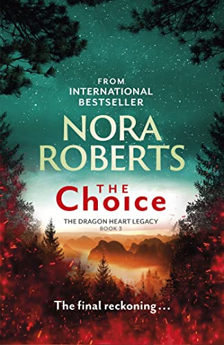 Book cover for The Choice by Nora Roberts featuring a starry sky and forest.