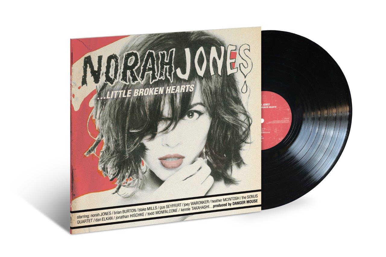 Vinyl record with cover featuring a black and white portrait of Norah Jones.