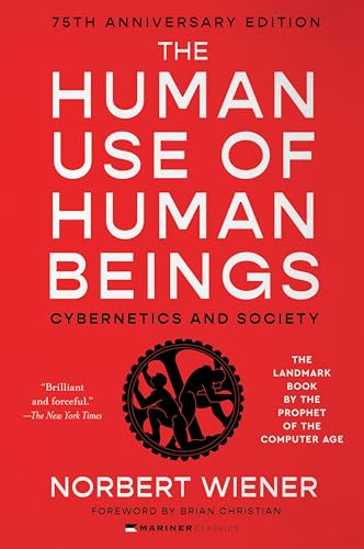 Red book cover with white text and a black circular graphic illustration.