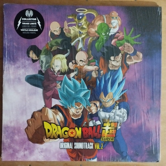 Dragon Ball Super Vol. 2 soundtrack vinyl record with character art.