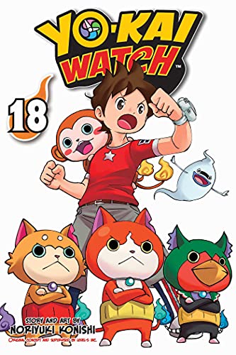 YO-KAI WATCH manga volume 18 cover with boy, yokai, and ghost characters.
