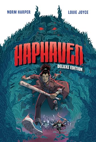 Haphaven Deluxe Edition hardcover book cover with a young woman and monster.