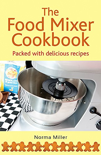 Cookbook cover featuring a silver food mixer and gingerbread cookies.