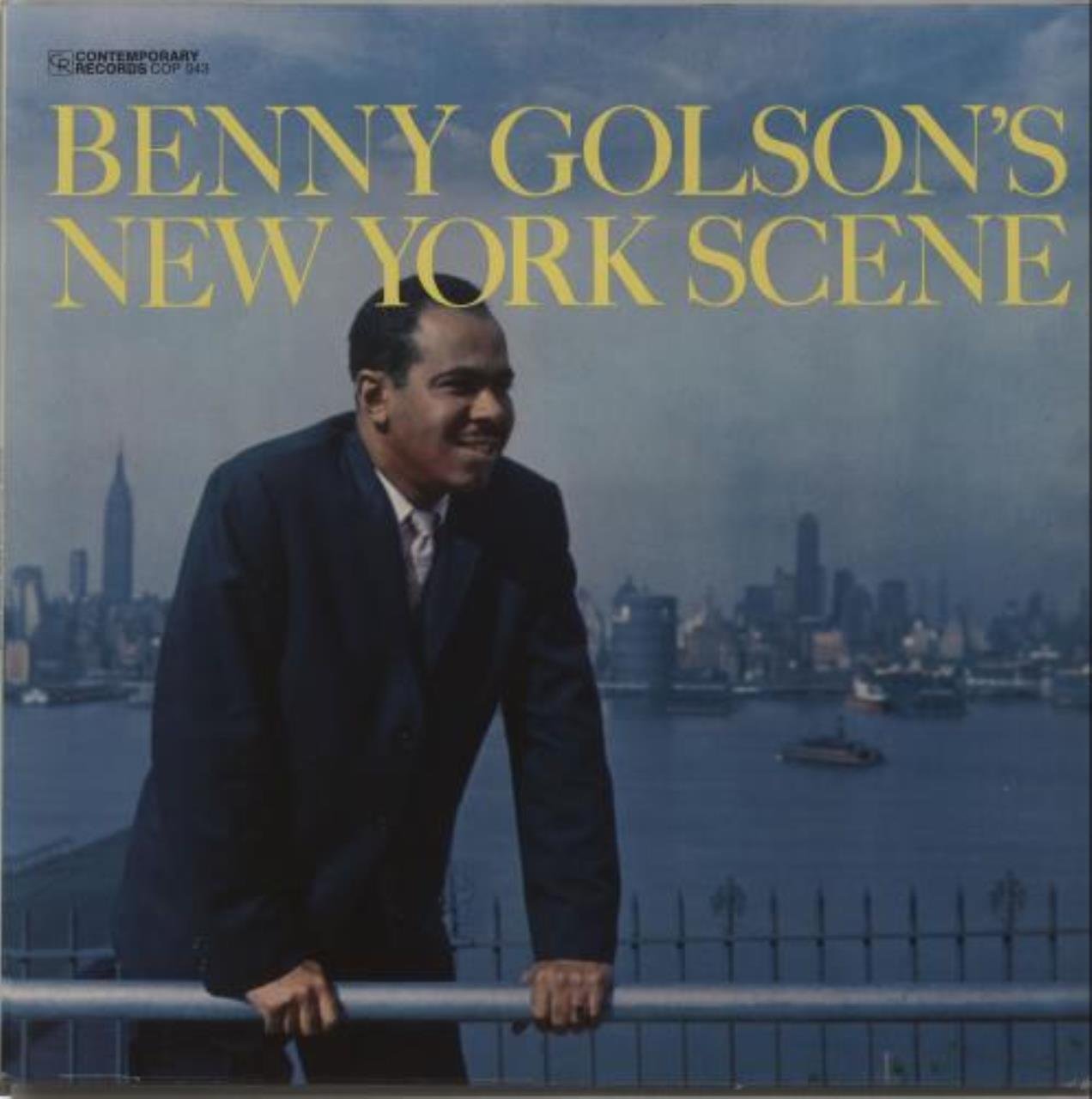 Album cover featuring Benny Golson smiling with a New York City skyline.
