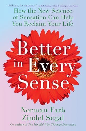 Book cover: "Better in Every Sense" with a red gerbera daisy.
