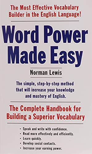 Book cover for Word Power Made Easy by Norman Lewis with white background.