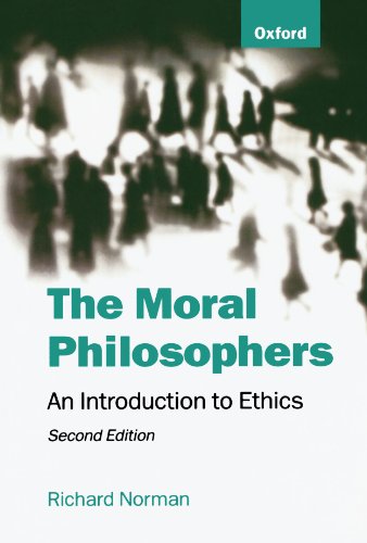 Book cover: "The Moral Philosophers" with blurry crowd background.