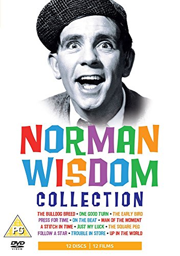 Norman Wisdom DVD cover featuring a smiling man in a cap.