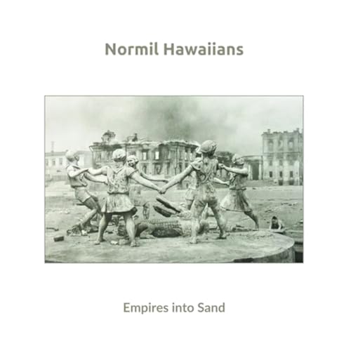 Album cover: Statues of dancers in a war-torn city landscape.