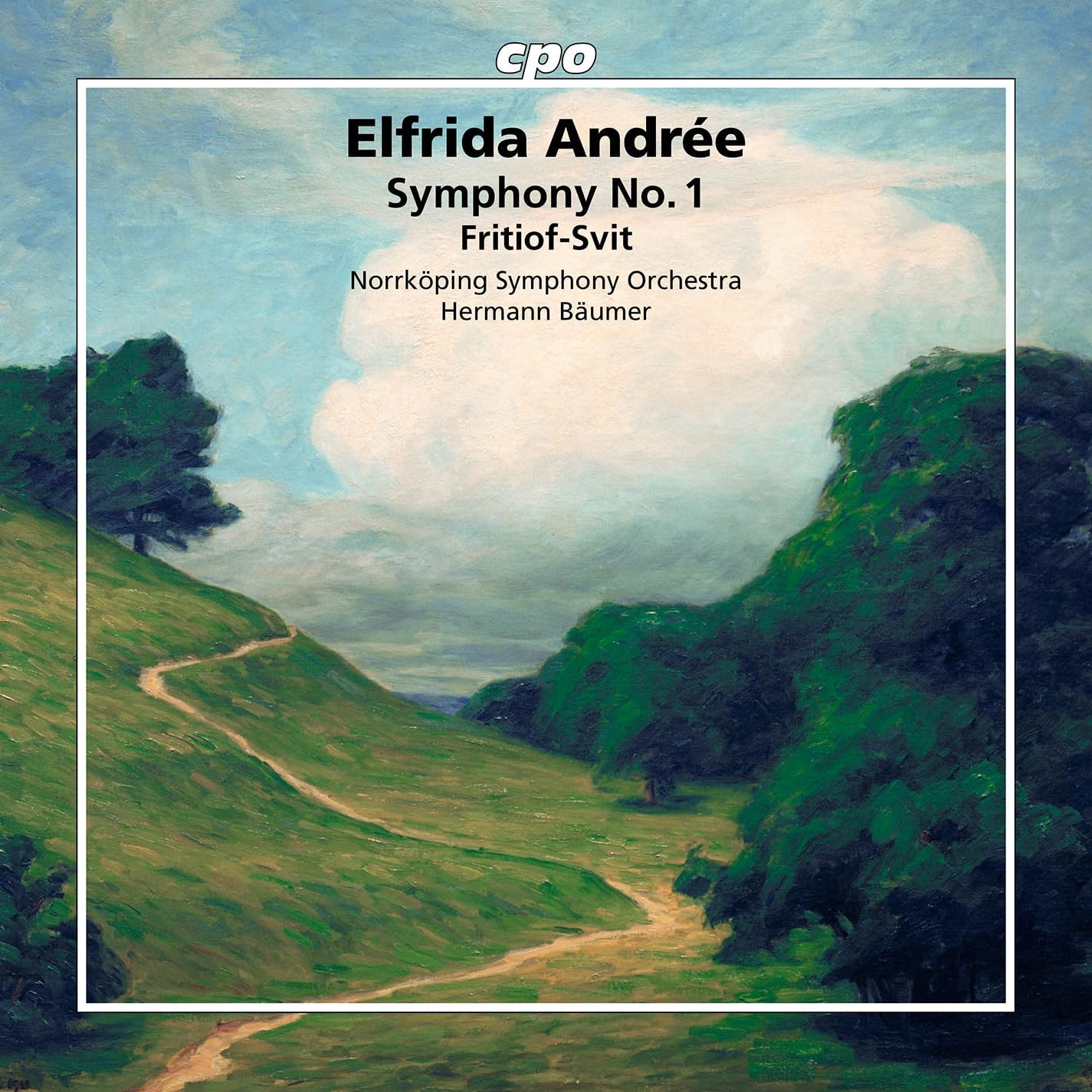 CD cover with a landscape painting of a winding dirt road.