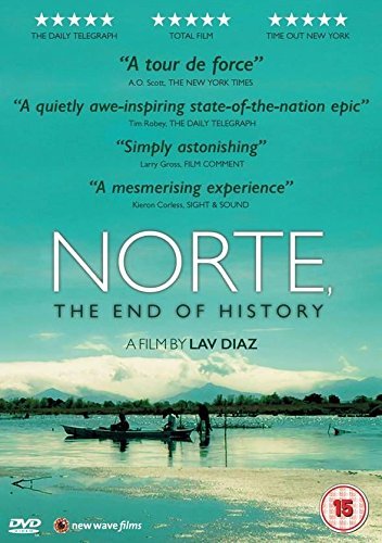 “Norte, The End of History” DVD cover with a landscape and boat scene.