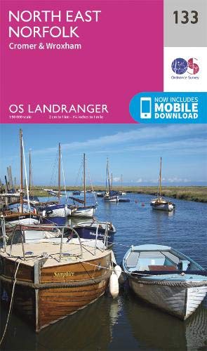 Ordnance Survey Landranger map 133 cover, showing boats in a harbor.