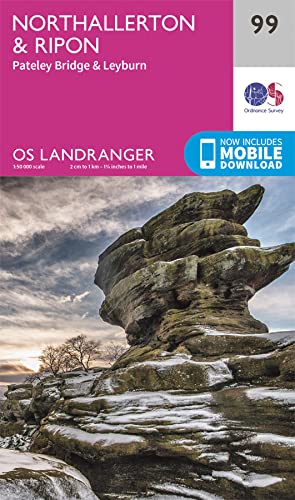 Ordnance Survey Landranger map 99, covering Northallerton, Ripon, and surrounding areas.