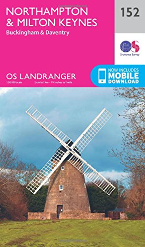 Ordnance Survey Landranger map 152, featuring a windmill on the cover.