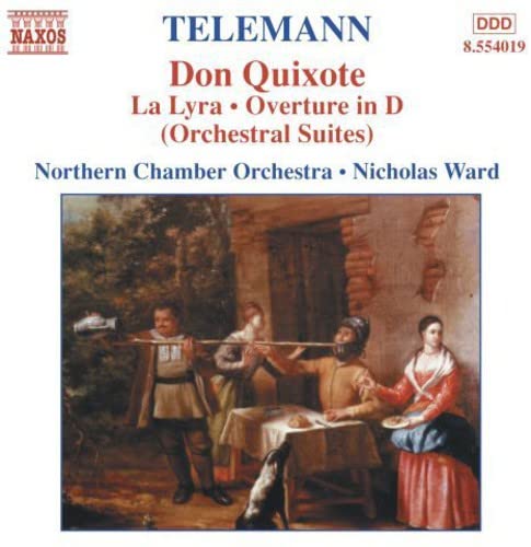 CD cover for Telemann’s “Don Quixote” featuring a classical painting.