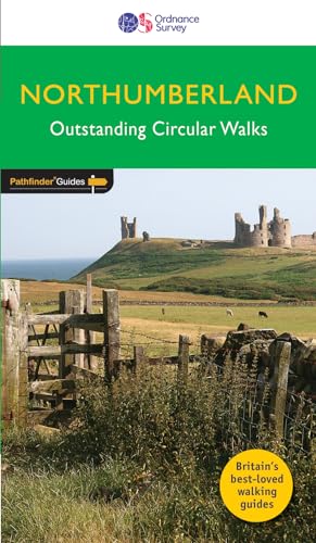 Northumberland walking guide cover with a coastal castle landscape.