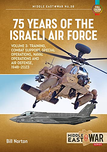 Book cover: Israeli Air Force history with helicopter and jet aircraft.