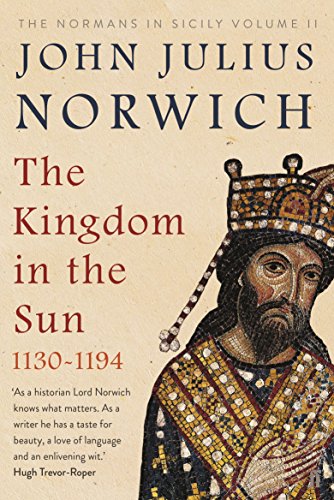 Book cover: “The Kingdom in the Sun” with a Byzantine emperor portrait.