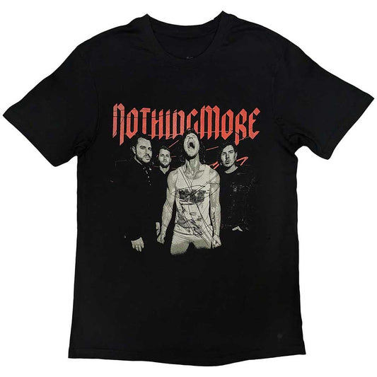 Black t-shirt featuring a photo of the band Nothing More, size XX-Large.