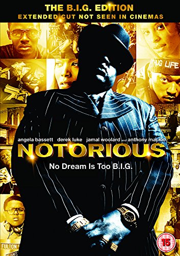 DVD cover for Notorious featuring a silhouetted man in a suit surrounded by actors.